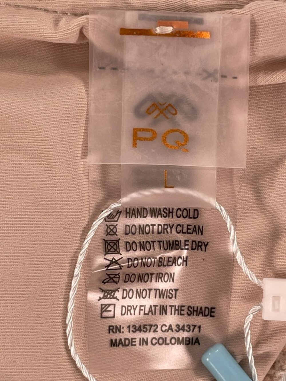 PQ Swim Paige Triangle Bikini Top Python Size Large MSRP $84 NEW - Picture 6 of 7